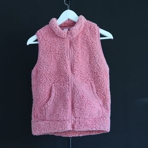 Pink fluffy vest